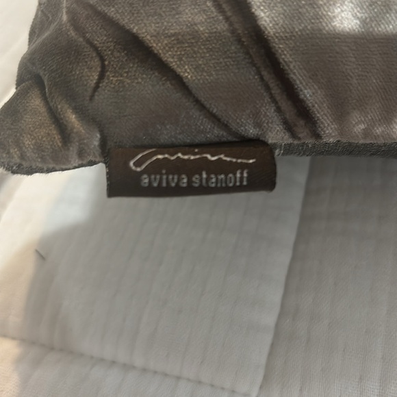Aviva Stanoff Silver and Black Accent Pillow - Picture 3 of 5